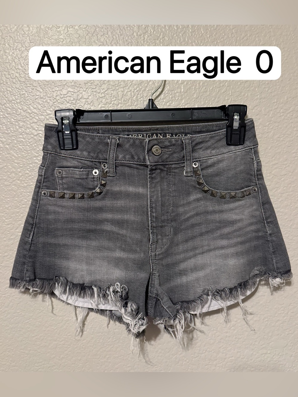 American Eagle Grey Denim Cutoff Shorts